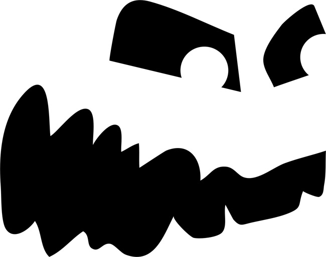 Angry Pumpkin Face Template
