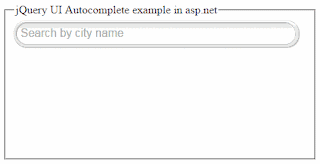 jquery UI Autocomplete textbox expamle in Asp.Net