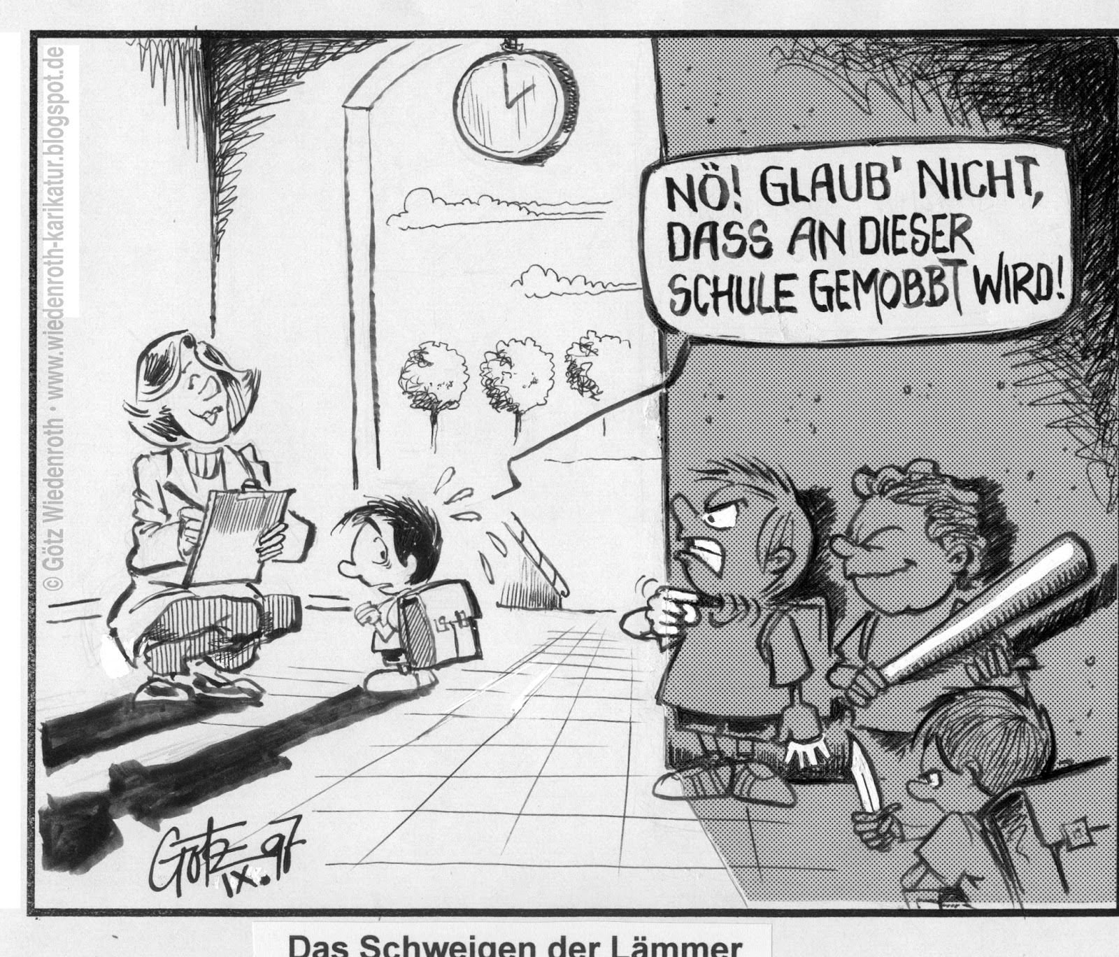 Karikamur Karikatur Wiedenroth Angstraum Schule Die Politik Startet Eine Fragebogenaktion Unter Schulern