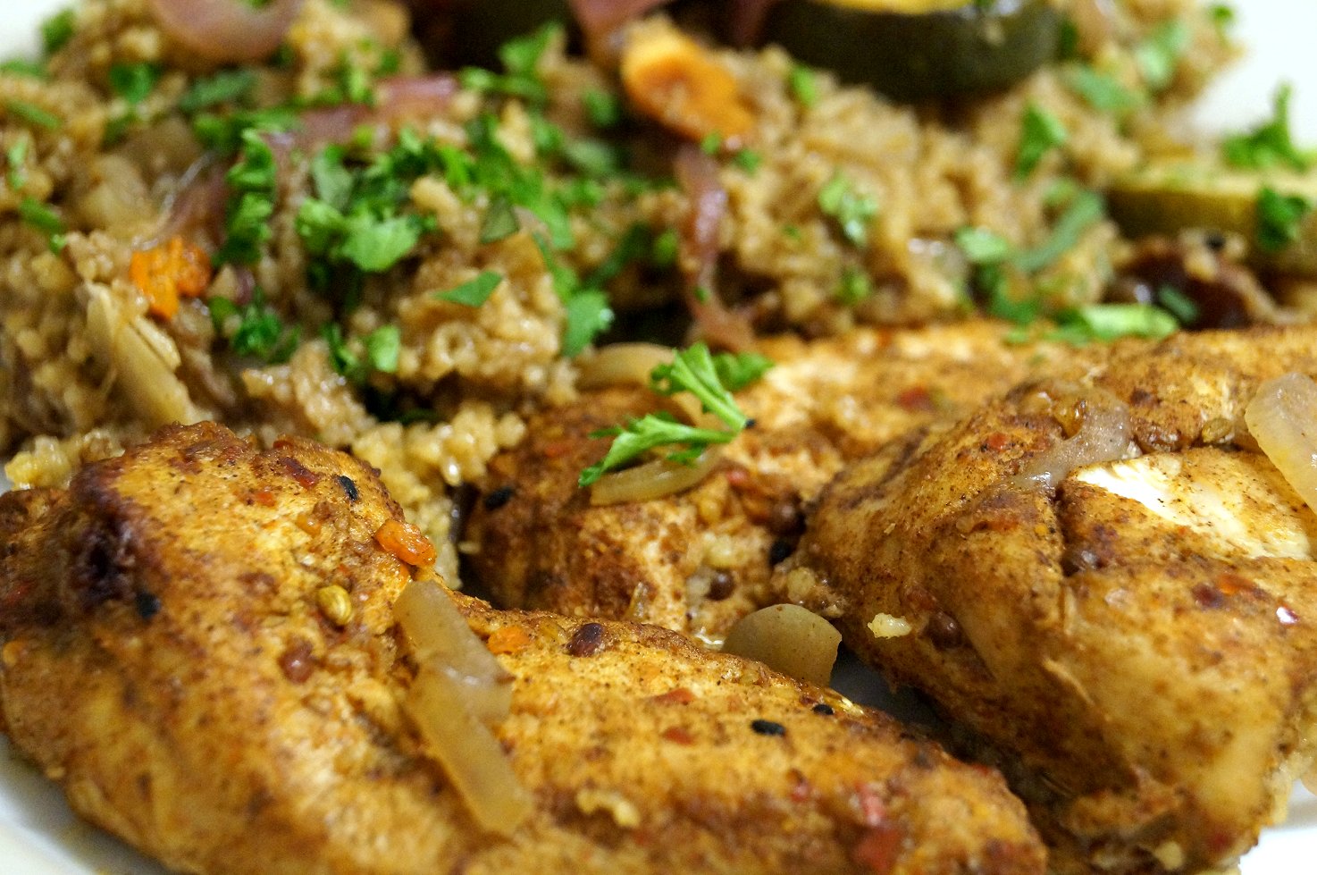 Jenny Eatwell's Rhubarb & Ginger Ras al Hanout Chicken & Date Tagine my first go with my new