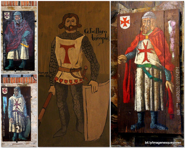 León. Camino de Santiago por tierras de León. Ponferrada. Caballeros Templarios protegiendo al peregrino. Knights Templar protecting pilgrims