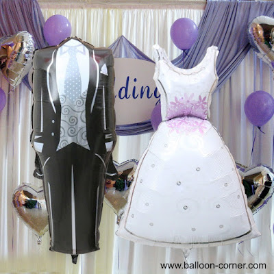 Balon Foil Setelan JasCelanna & Gaun Pengantin Balon Foil Setelan Jas Celana & Gaun Pengantin