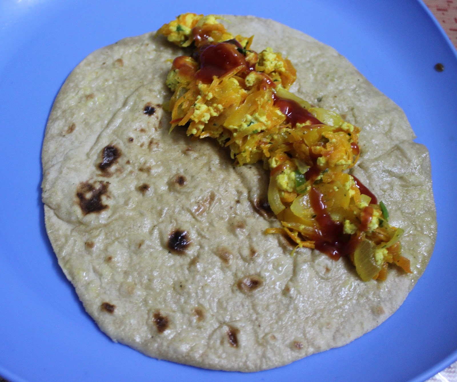 Ghar Ka Khana Paneer Bhurji roll, for Kid's Lunch Box