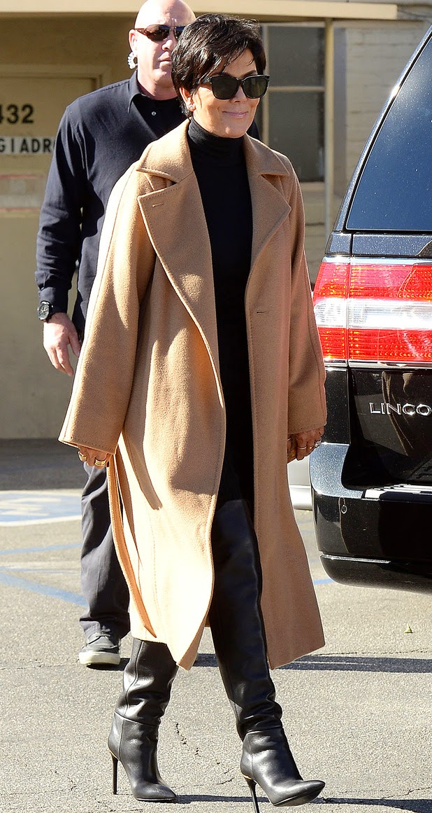 Kris Jenner, Kim Kardashian and Kylie Jenner step out in same camel coat