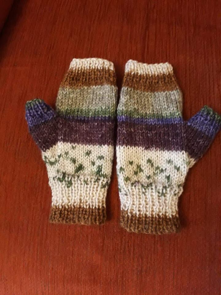 Simple Knitted Fingerless Gloves — Sum of their Stories Craft Blog