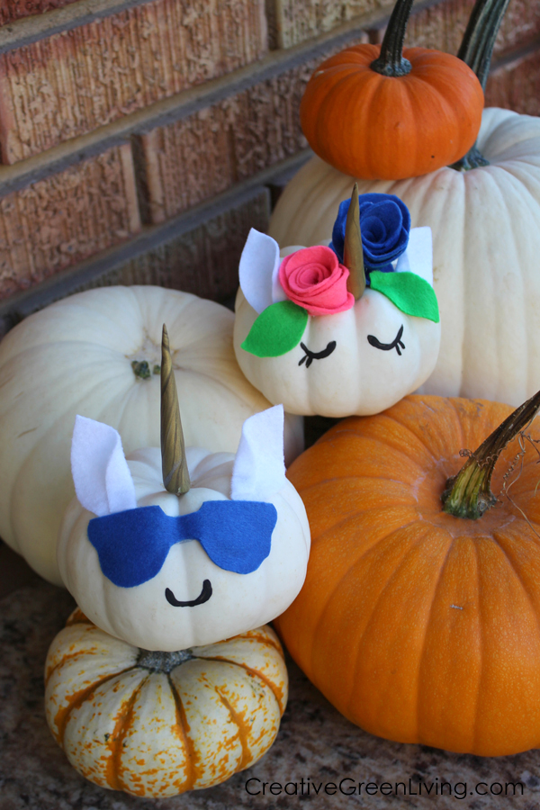 How to make diy unicorn pumpkins with no carving mess  creative green