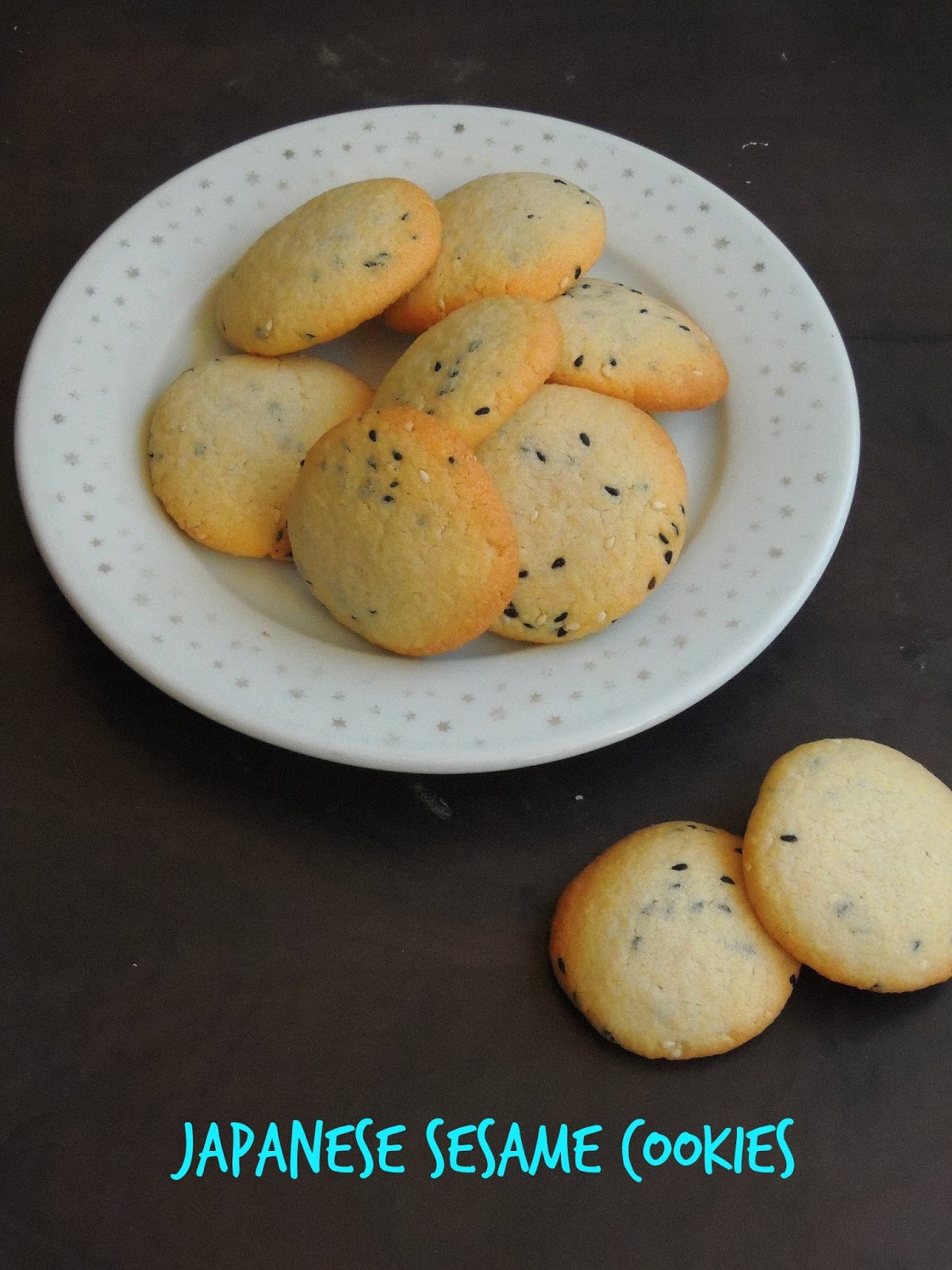 Priya's Versatile Recipes Eggless Japanese Sesame Cookies