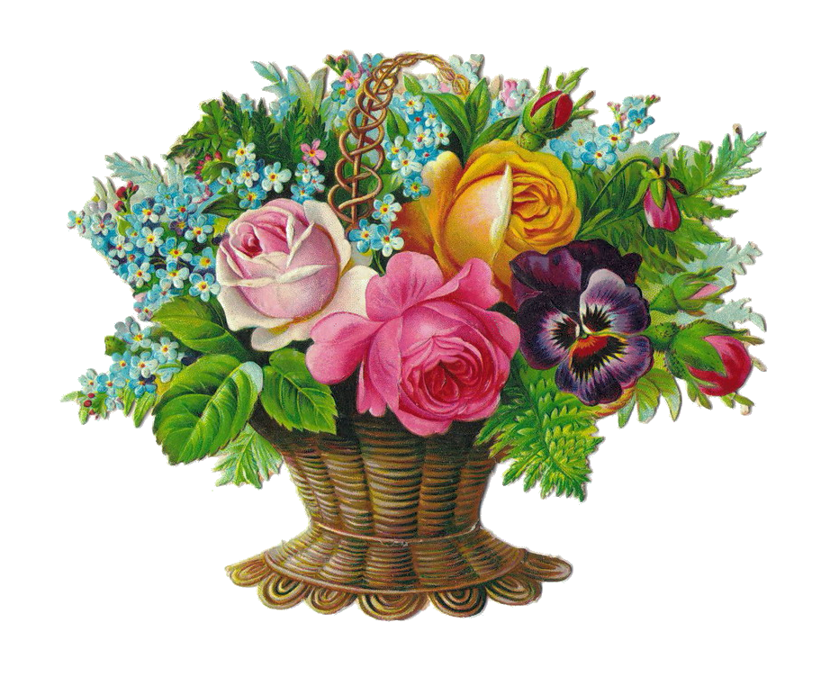 free clip art flower baskets - photo #18