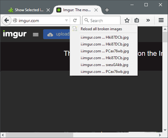Reload Image That Failed to Display in Firefox