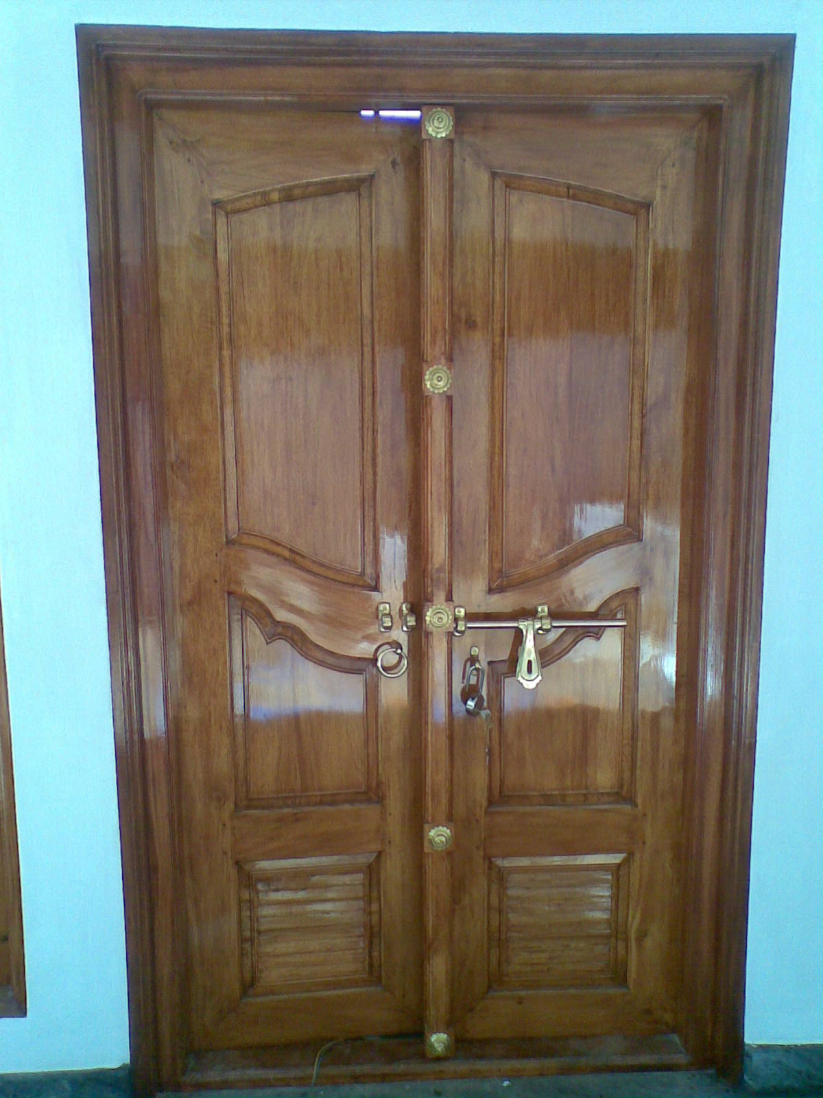 BAVAS WOOD WORKS Kerala Style Wooden Front Door  Double  