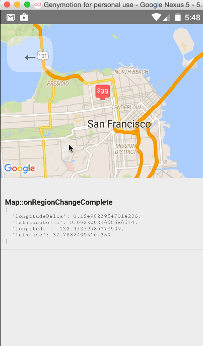 using react native maps for android