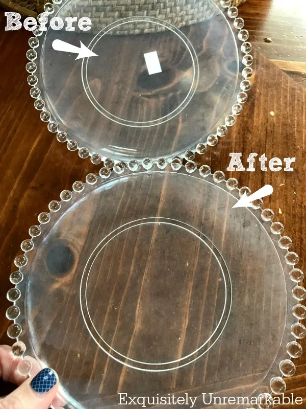 Before and after two cloudy dishes