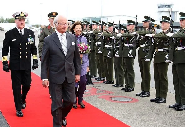 Queen Silvia of Sweden visited a Eco Farm in the village of Ballybornagh in Clare, and visited Burren Smokehouse