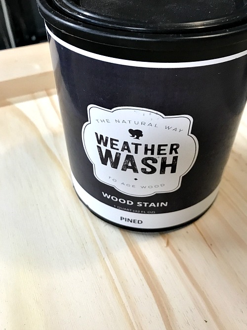 making a tray and staining with weather wash
