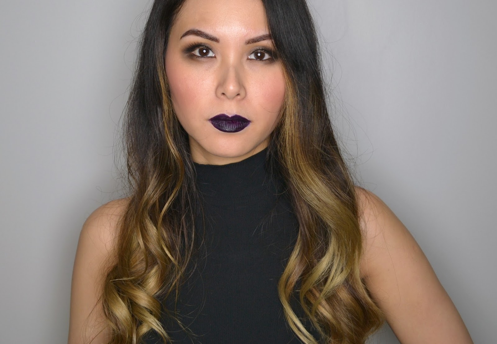 MAKEUP LOOK Temporarily Dark Eyebrows and NYX Liquid Suede Cream