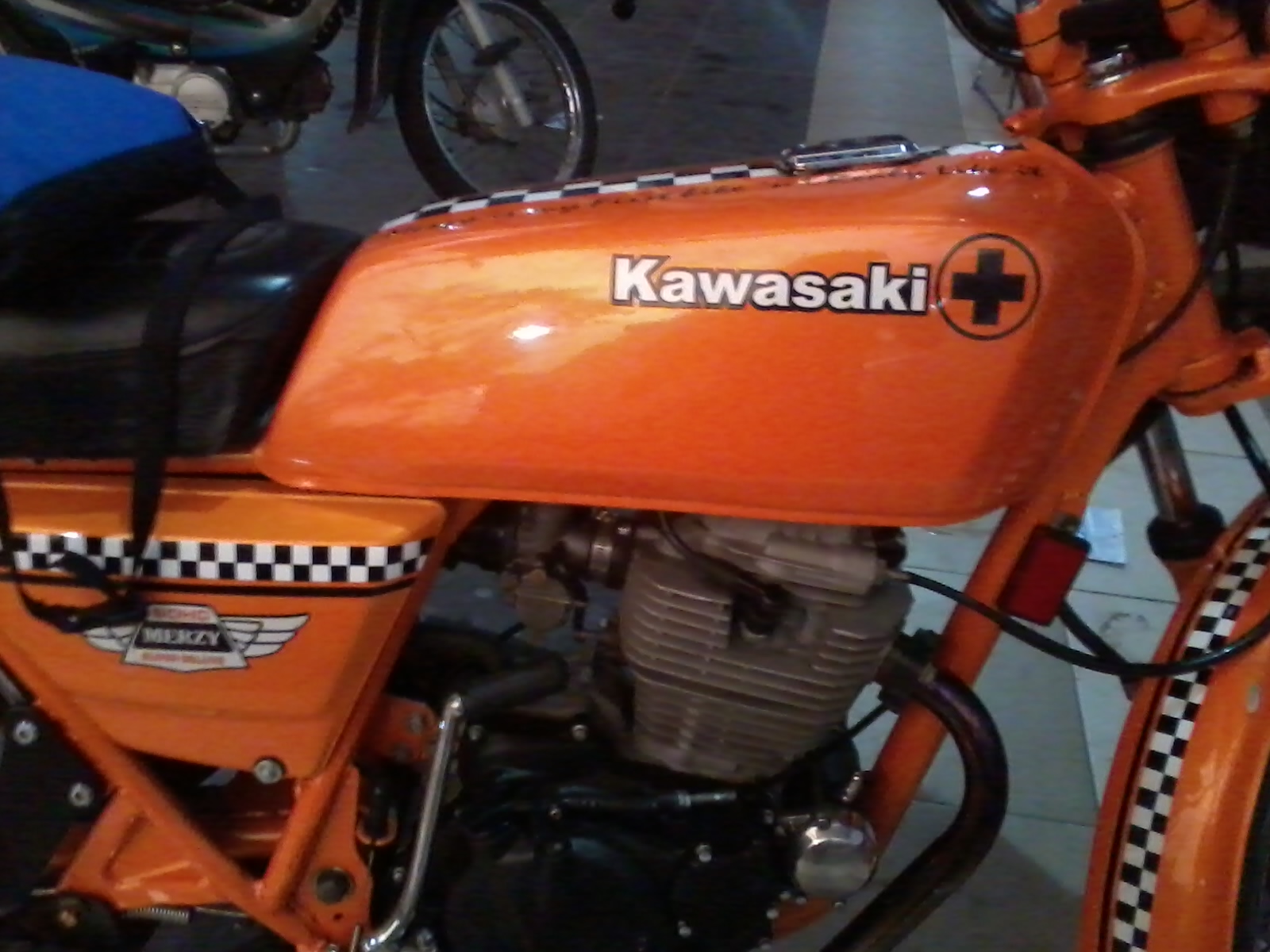KAWASAKI MOTORS ORANGE RARE