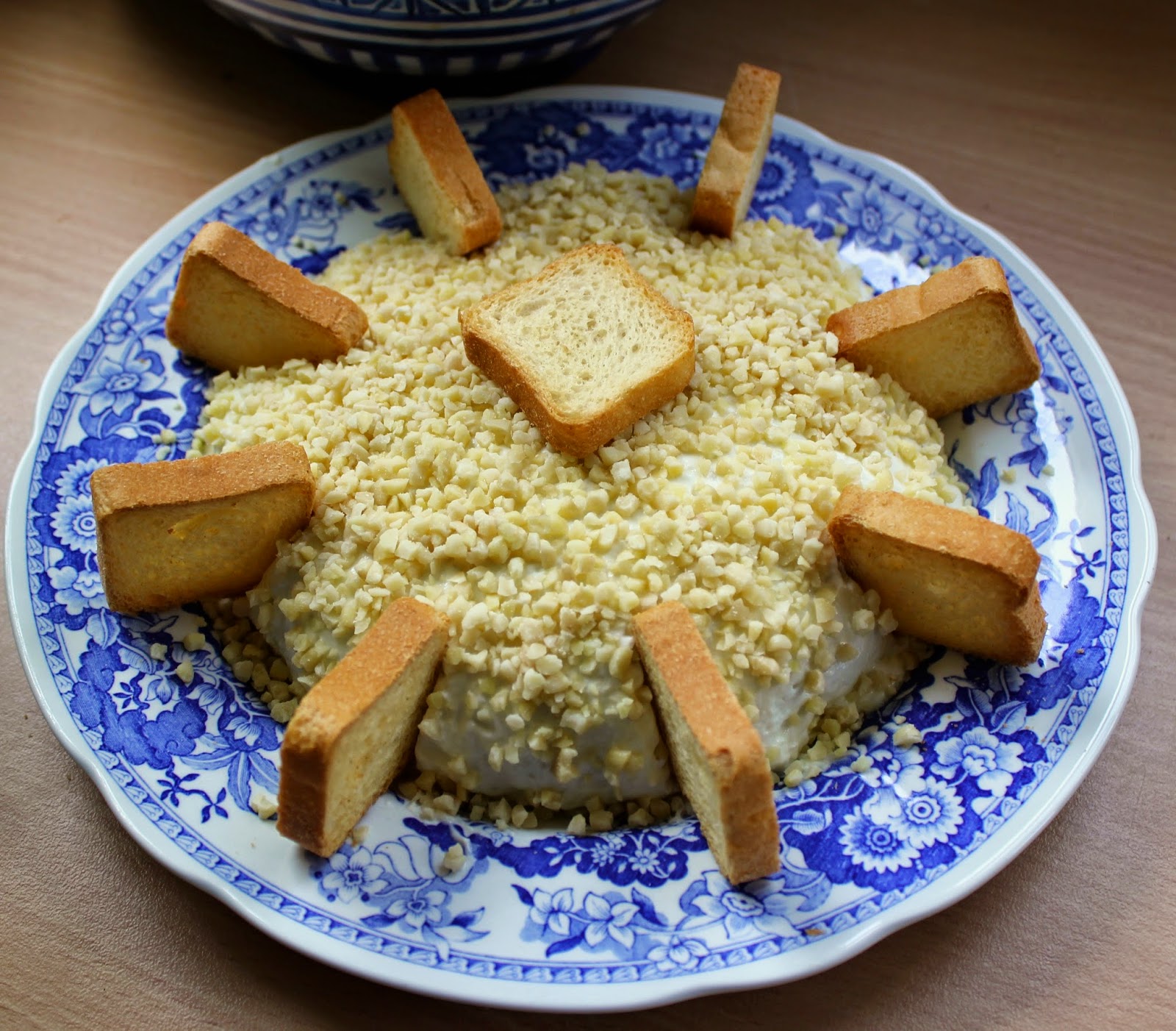 Cocinar es vivir y Bordar también Entrada de queso azul /Blue cheese