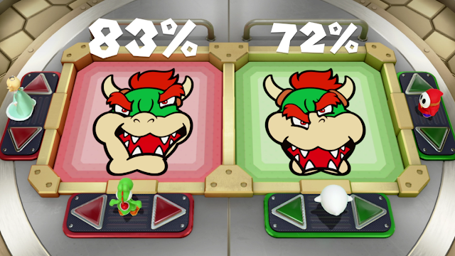 Super Mario Party Making Faces Bowser minigame