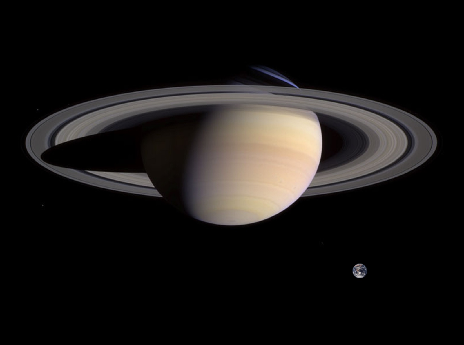 saturn compared to earth