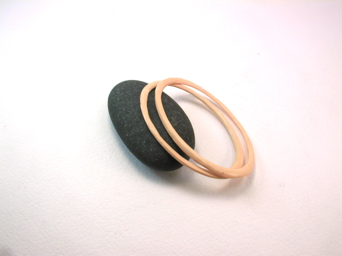 Knots and fiber bracelets thin oval bangles stained PVC 4058