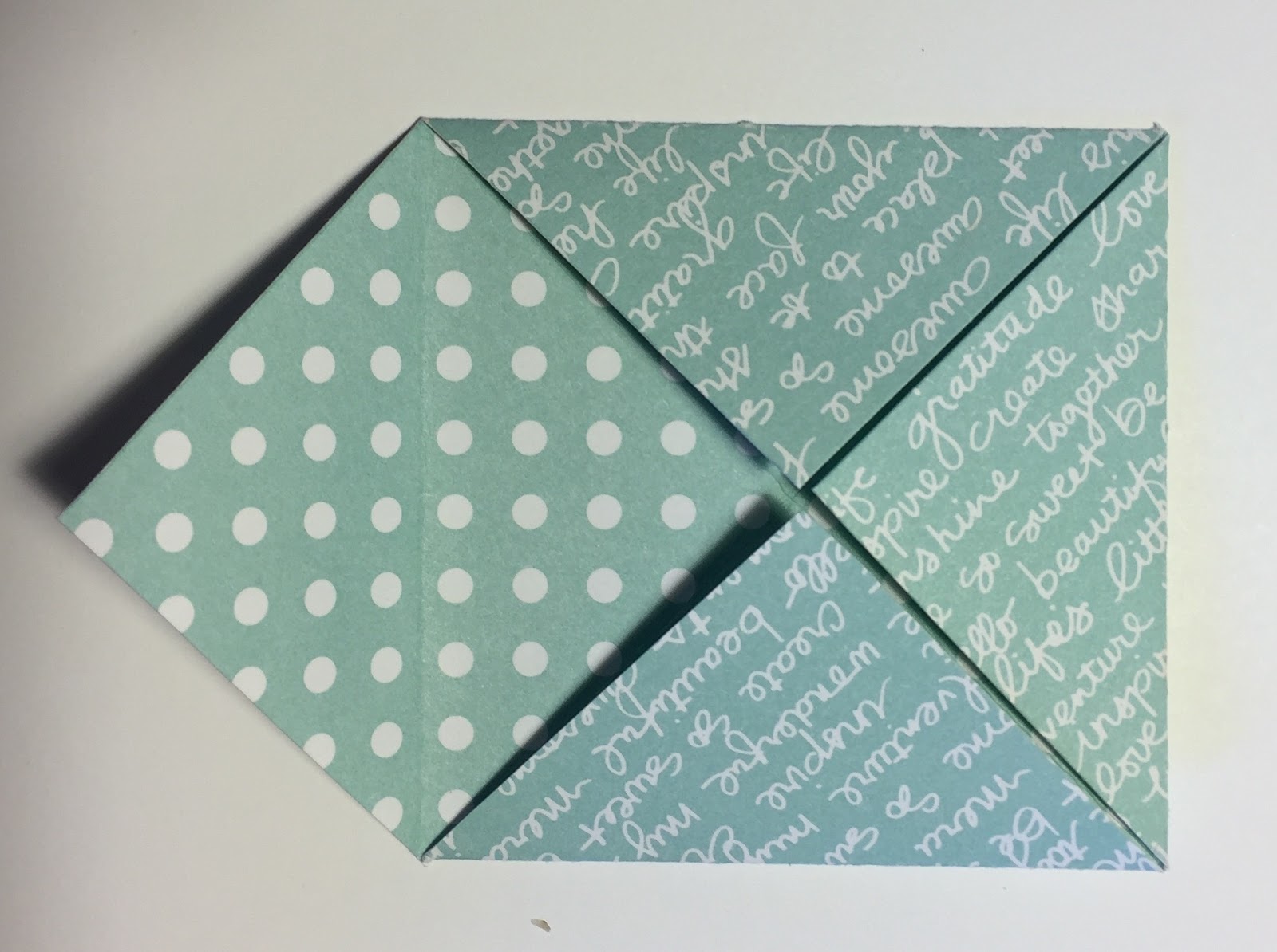 Jen's Scrappy Pages Origami Shadow Box Fold Cards Jar of Love