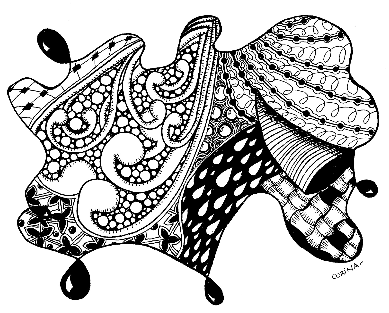 zentangle coloring pages to print - photo #31