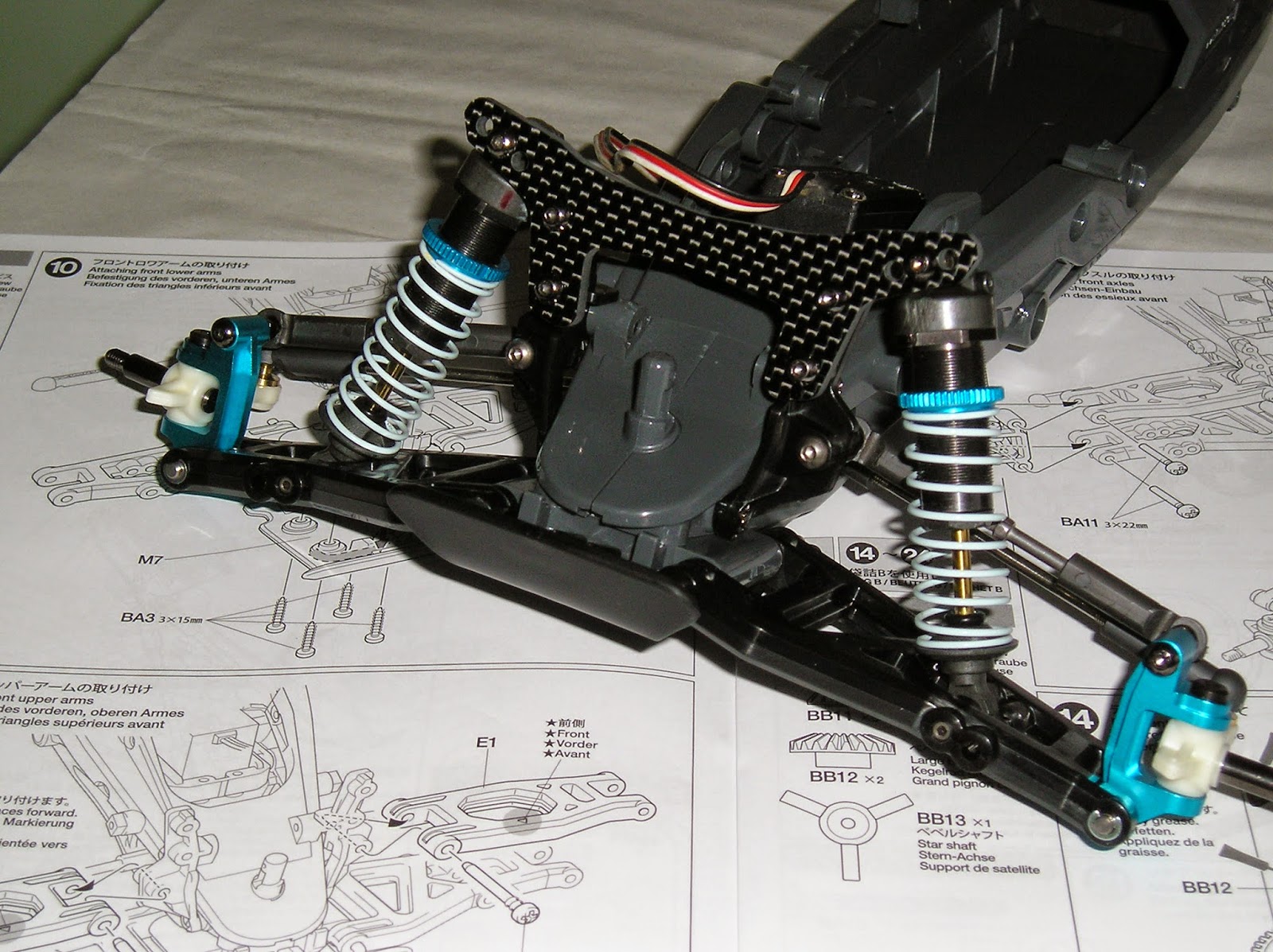 Pont Avant Carbone Pour DT-03 De TAMIYA – Renfort Léger Et Résistant Pour Ton Buggy RC !