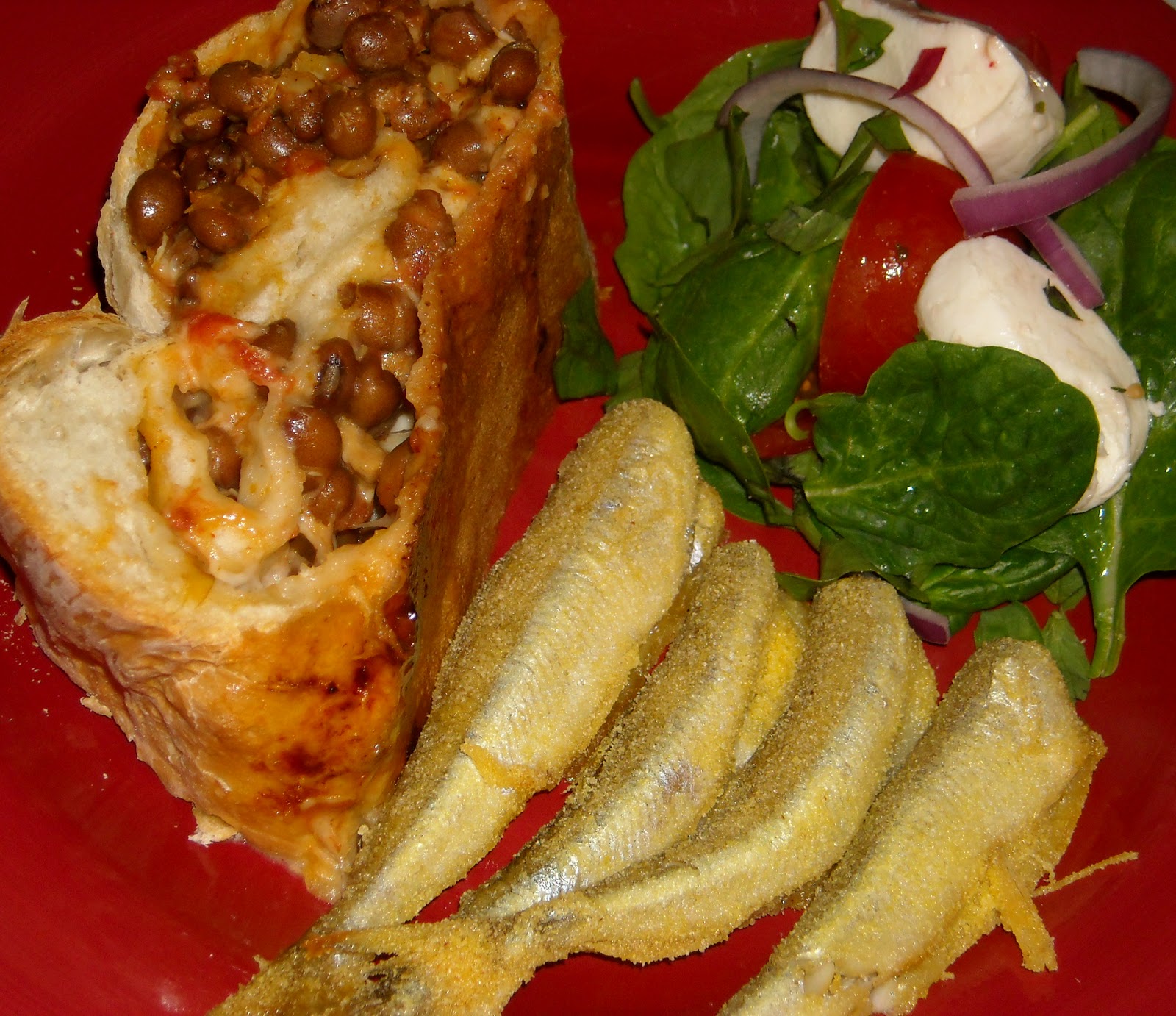 The Land of Peapodriot Tuscan Pigeon Peas and Artichoke Bread with Smelt