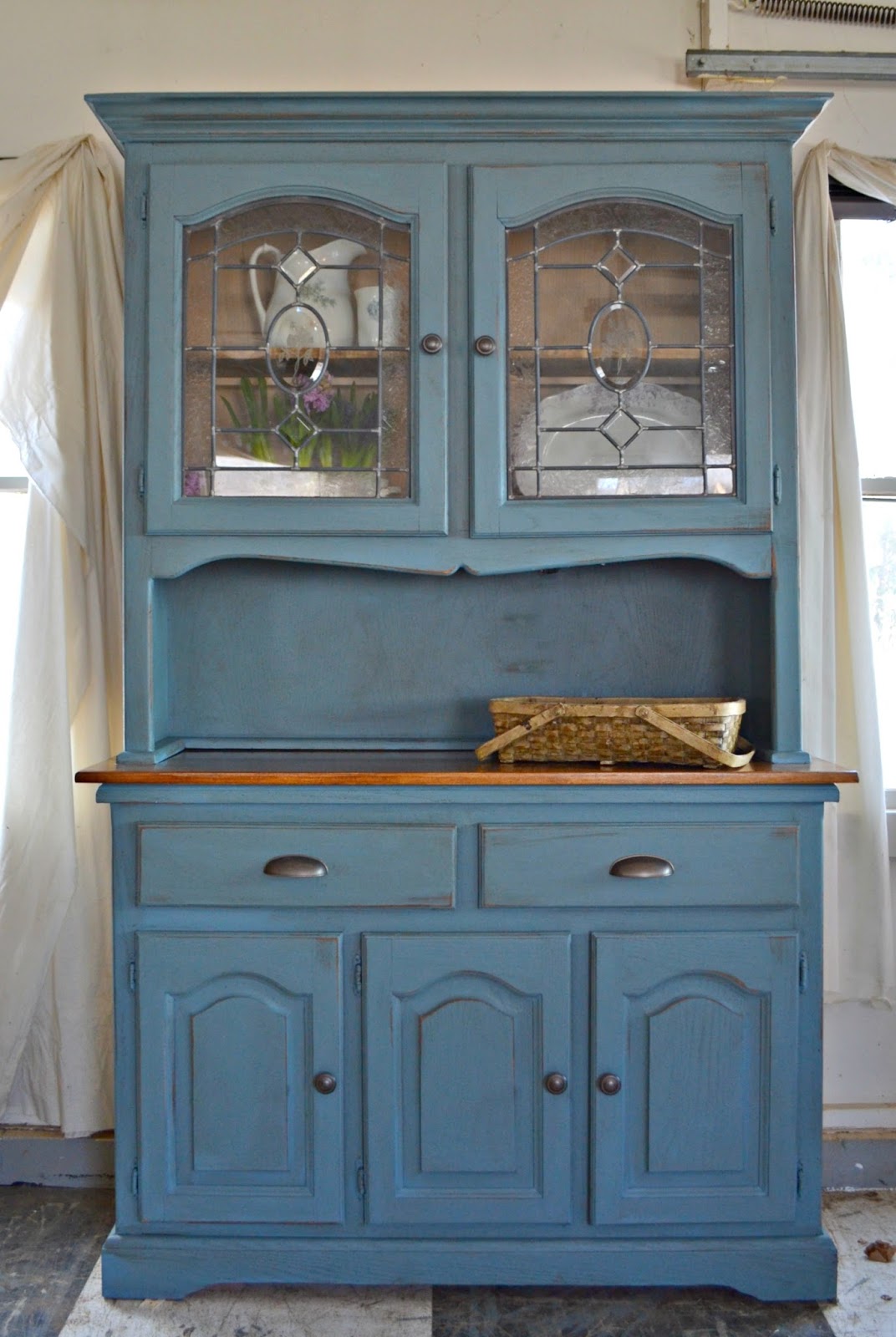 Heir and Space A Vintage Hutch in Blue and Mocha