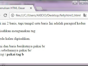 Penulisan Paragraf, Huruf Miring, Huruf Tebal dalam HTML