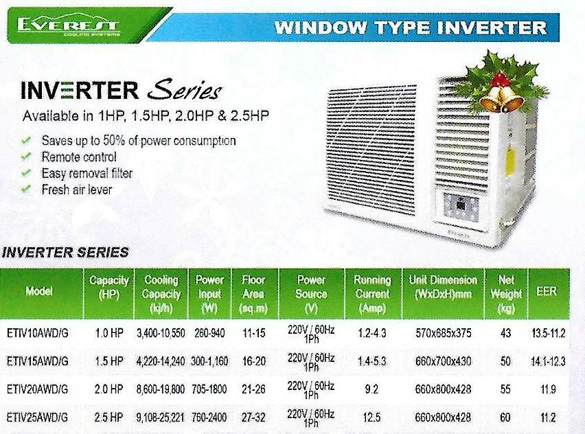 EVEREST WINDOWTYPE AIR CONS
