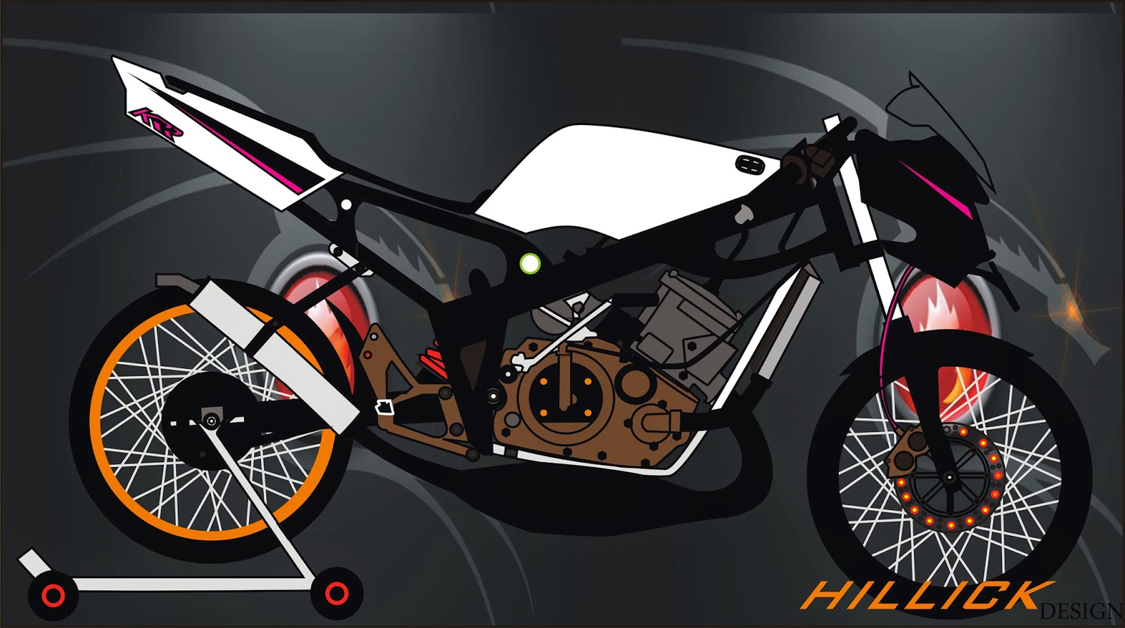 Koleksi Menggambar Karikatur Motor Ninja  Puzzze