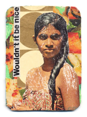 collaged artist trading card