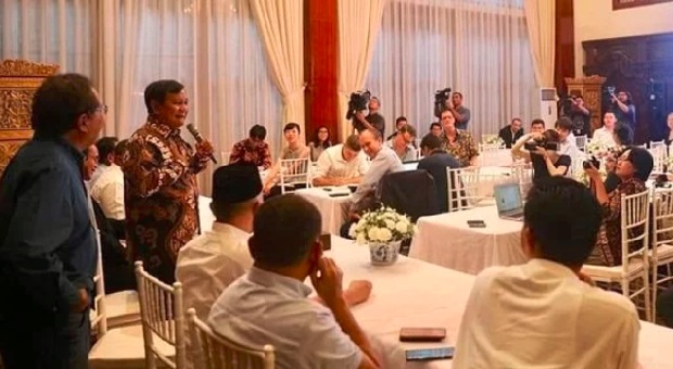 Prabowo Paparkan Dugaan Kecurangan Pemilu 2019 ke Media Asing