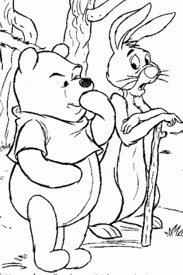 Rabbit Winnie The Pooh Coloring Pages 7