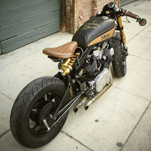 Yamaha Virago Exhaust Modification in Cafe Racer Form