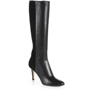 Jimmy Choo - Adele Leather - Stretch-Suede Boots