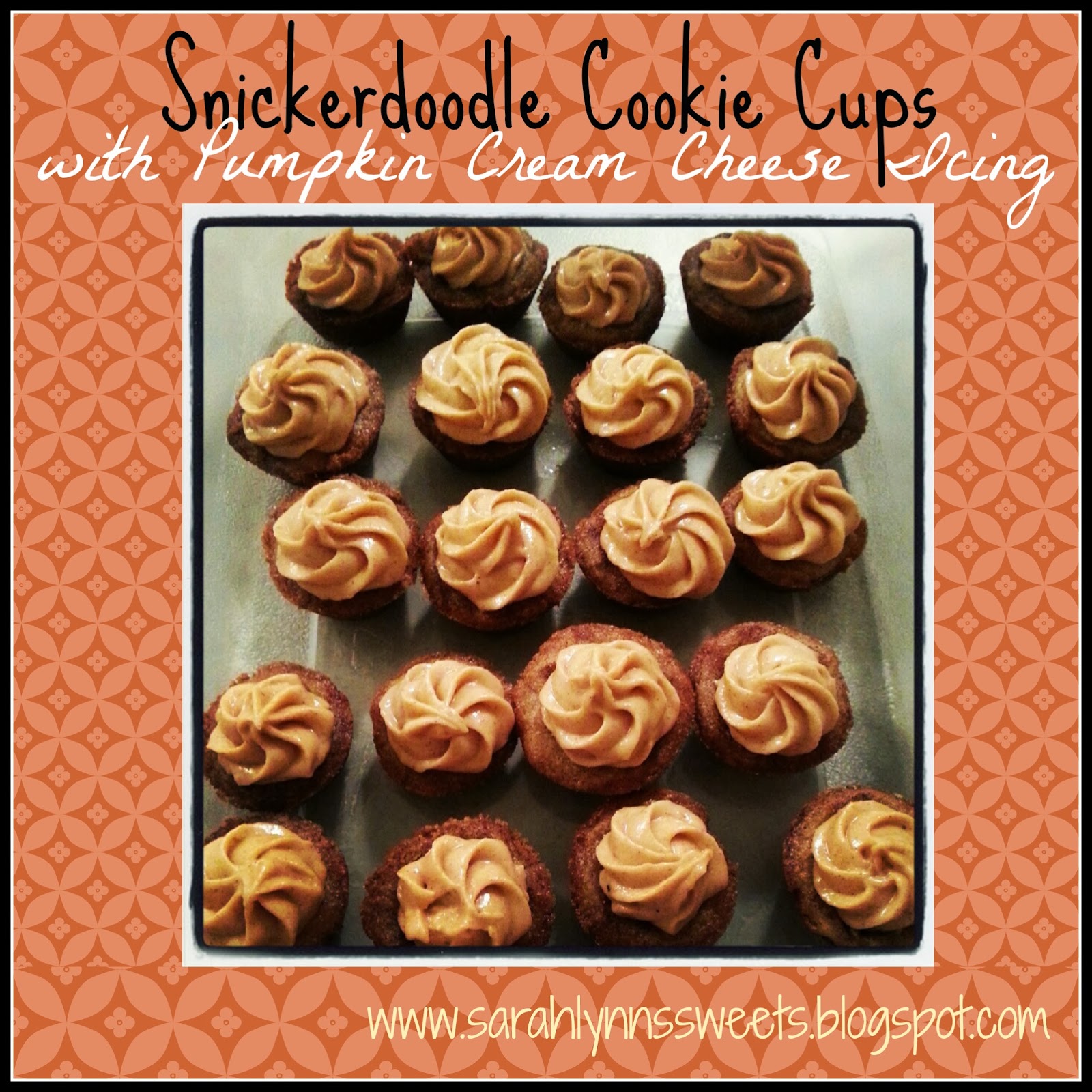 Fall Cookie Cups Snickerdoodles & Pumpkin Cream Cheese Icing