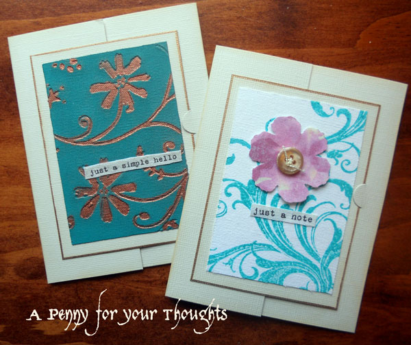 A Penny for your Thoughts Sticky Back Canvas Cards