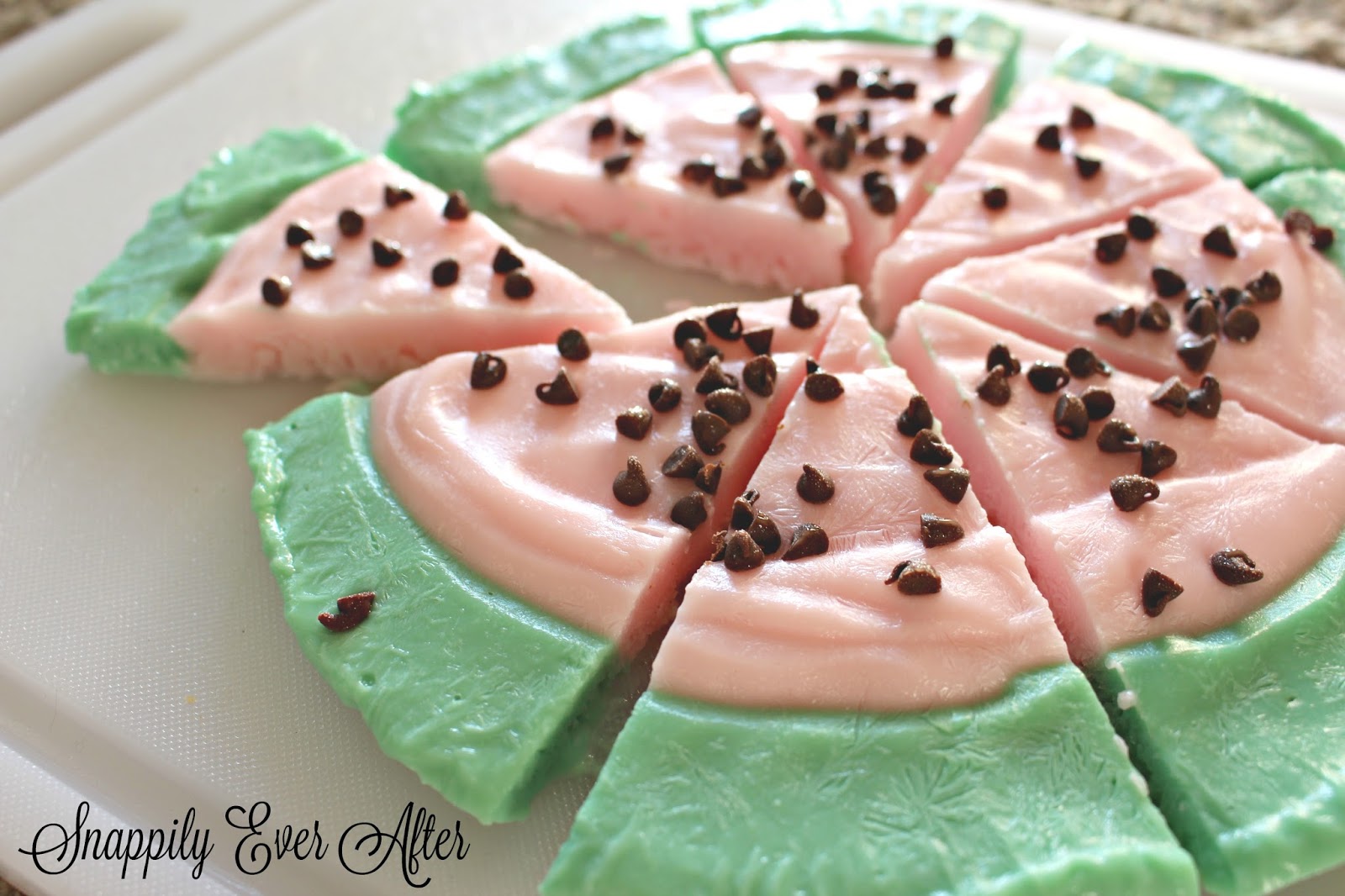 Snappily Ever After Watermelon Frozen Yogurt Bark