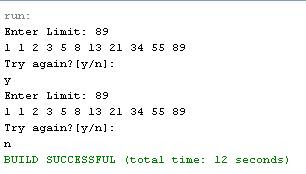 Fibonacci Java Program | BufferedReader