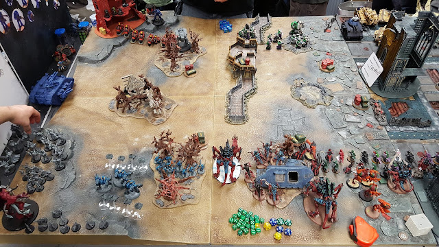 Add more tanks, gaunts and flyer fate of konor battle report space marine blood angels tau t'au tyranid ultramarines dark angels imperial guard redemptor dreadnought thousand sons magnus the red astramis