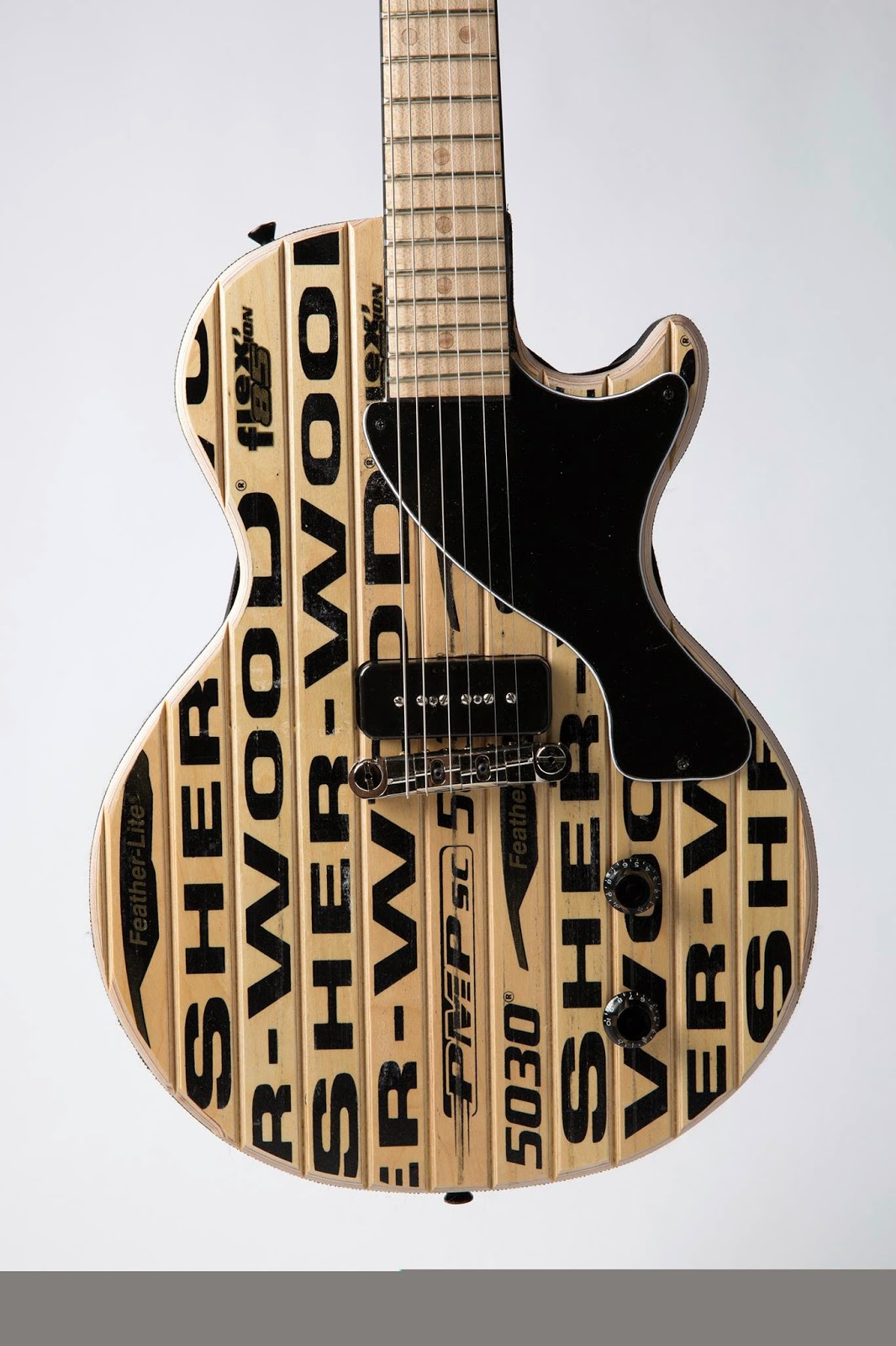 Guitar Blog Sherwood Hockey Stick Guitar. A guitar made from hockey sticks