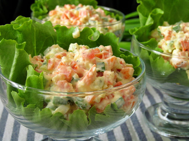 Салат "Селянка" (из яиц, моркови и зеленого лука)