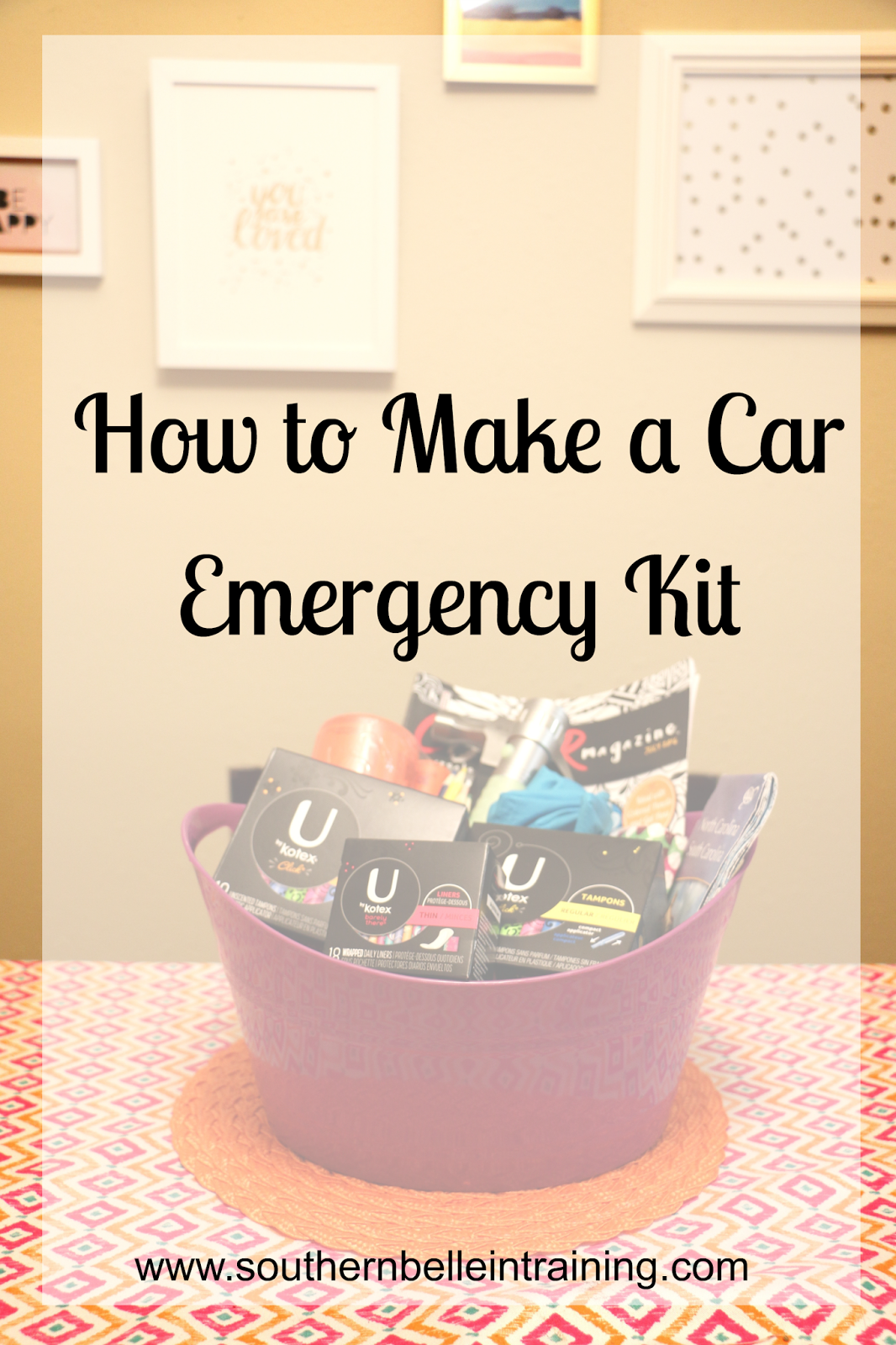 How to Make a Car Emergency Kit. Southern Belle in Training