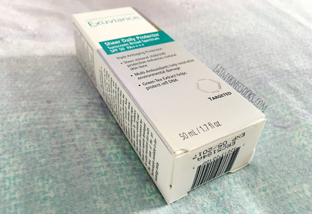 Exuviance Sheer Daily Sunscreen Review The weather is finally warming up, and it's becoming even more important to protect your skin against the sun! In light of this, I'll be reviewing my new favorite sunscreen: Exuviance's sheer daily protector!