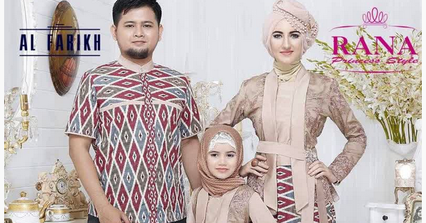 Foto koleksi gambar model baju  muslim couple  keluarga 