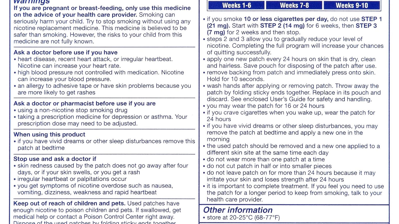 Nicotine Patches Side Effects Effect Choices