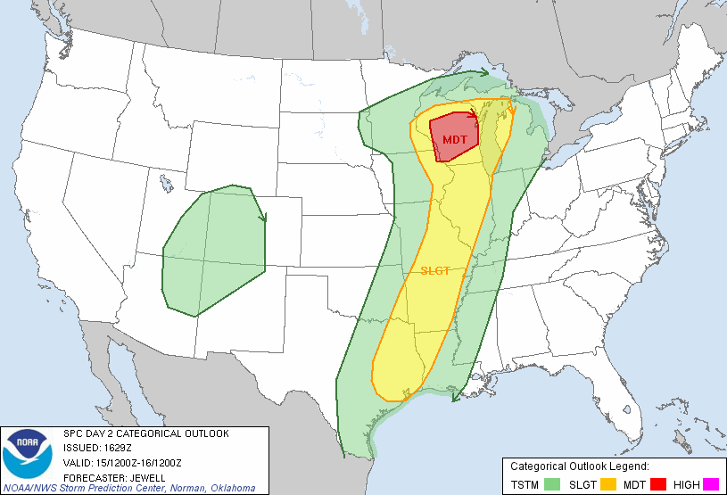 The Weather Centre: Moderate Risk of Severe Weather Tomorrow