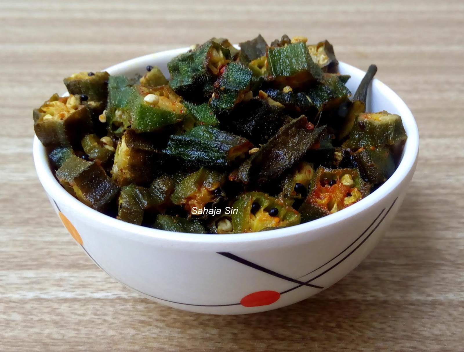 Ladies’ finger dry fry in microwave/ microwaved okra/ bendekai